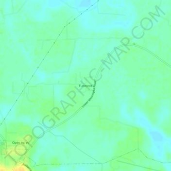 Flatwood topographic map, elevation, terrain