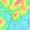 The Gaer topographic map, elevation, terrain