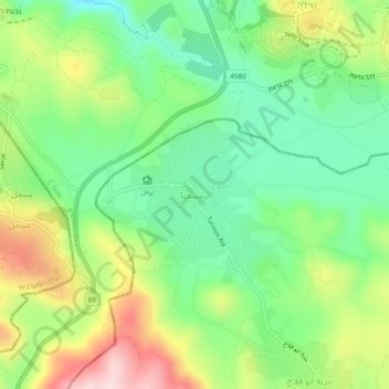 Turmus Ayya topographic map, elevation, terrain
