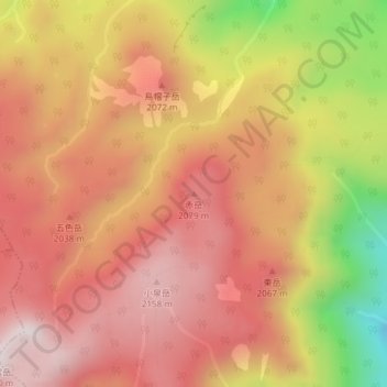 Mt. Aka topographic map, elevation, terrain