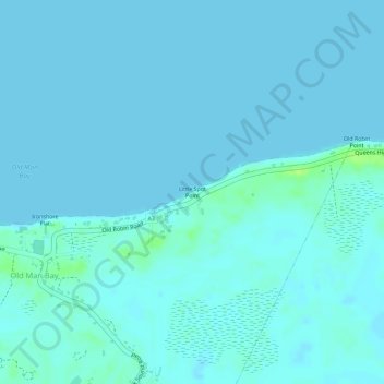 Little Spot Point topographic map, elevation, terrain