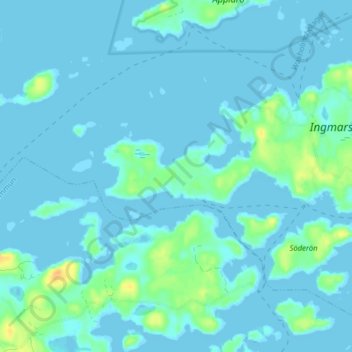 Brottö topographic map, elevation, terrain