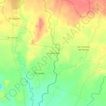 La Limonada topographic map, elevation, terrain