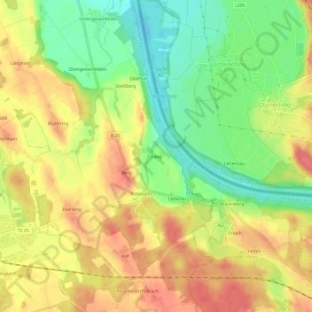 Haag topographic map, elevation, terrain