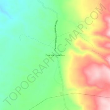 Estancia Huayllitas topographic map, elevation, terrain