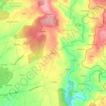 Avenal topographic map, elevation, terrain