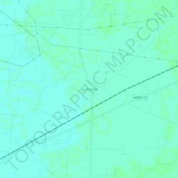 Kamoda topographic map, elevation, terrain