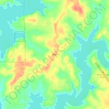 Ardell topographic map, elevation, terrain