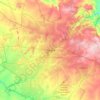 Harare topographic map, elevation, terrain