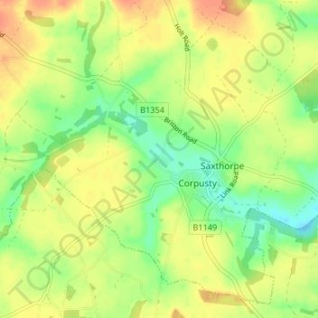 Little London topographic map, elevation, terrain