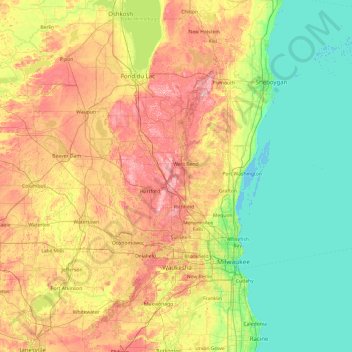 Washington topographic map, elevation, terrain