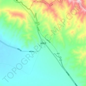 峨堡镇 topographic map, elevation, terrain