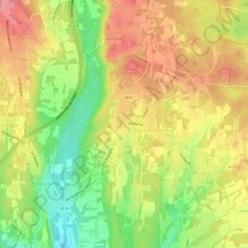 Agrate topographic map, elevation, terrain