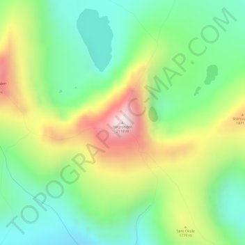 Høgronden topographic map, elevation, terrain