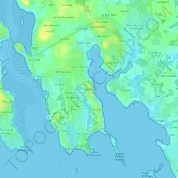 Kerarno topographic map, elevation, terrain