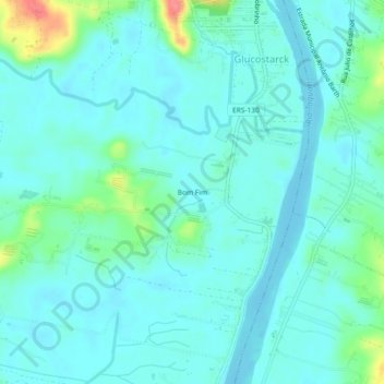 Bom Fim topographic map, elevation, terrain