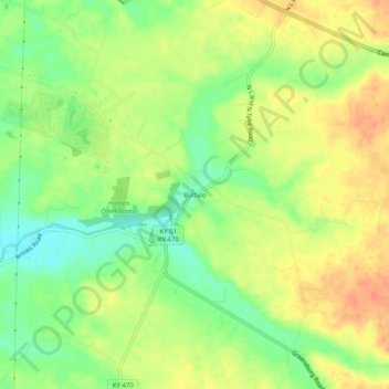 Buffalo topographic map, elevation, terrain