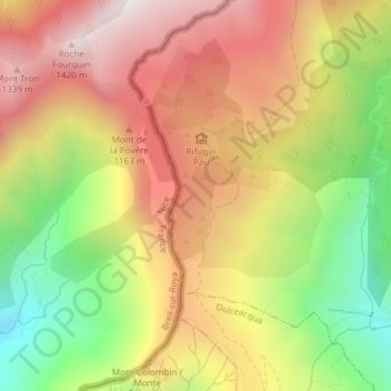 Lanzo topographic map, elevation, terrain