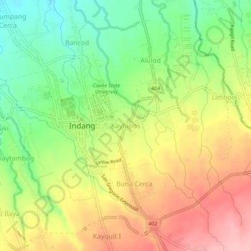 Kaytapos topographic map, elevation, terrain