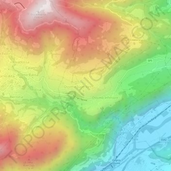Ossimo topographic map, elevation, terrain