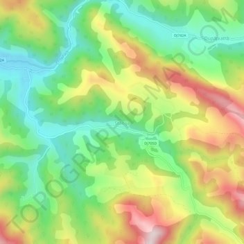 Stănija topographic map, elevation, terrain