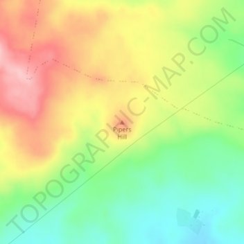 Pipers Hill topographic map, elevation, terrain
