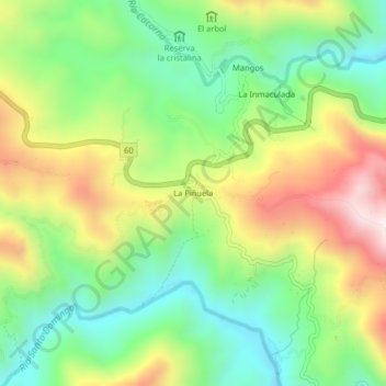 La Piñuela topographic map, elevation, terrain