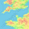 Alderney topographic map, elevation, terrain