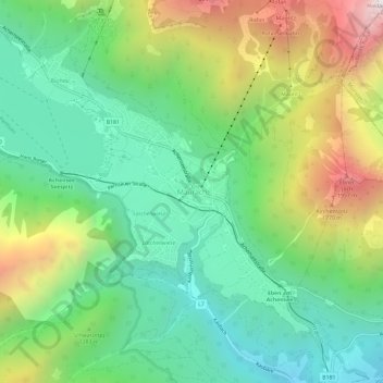 Maurach topographic map, elevation, terrain