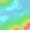 Procter topographic map, elevation, terrain