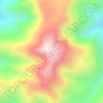 Mount Palali topographic map, elevation, terrain