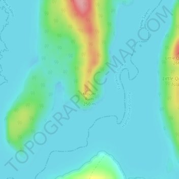 Mount Ram topographic map, elevation, terrain