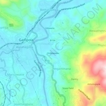Kobbewala topographic map, elevation, terrain