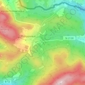 Kricklsäge topographic map, elevation, terrain