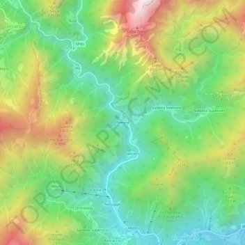Ferrera topographic map, elevation, terrain