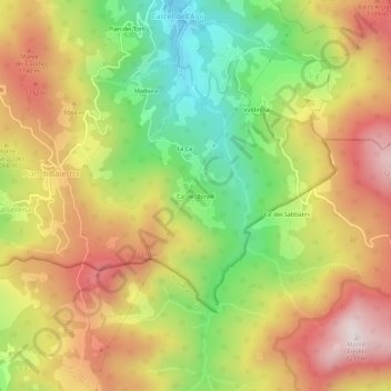 Ca' de' Borelli topographic map, elevation, terrain