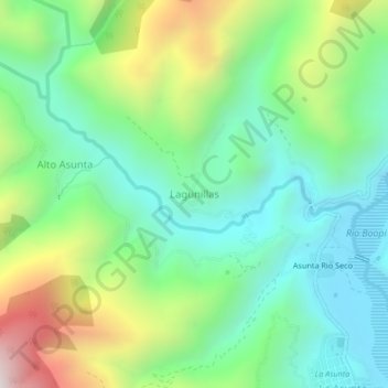 Lagunillas topographic map, elevation, terrain
