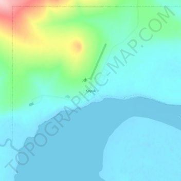 Koyuk topographic map, elevation, terrain