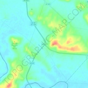 Sullivan topographic map, elevation, terrain