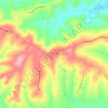 Santa Lucia topographic map, elevation, terrain