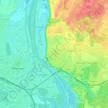 Schloßberg topographic map, elevation, terrain