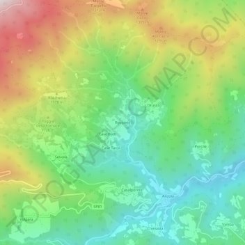 Revoleto topographic map, elevation, terrain