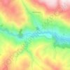Paucona topographic map, elevation, terrain