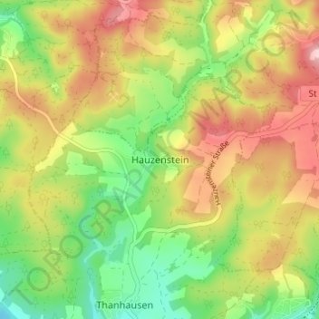 Hauzenstein topographic map, elevation, terrain