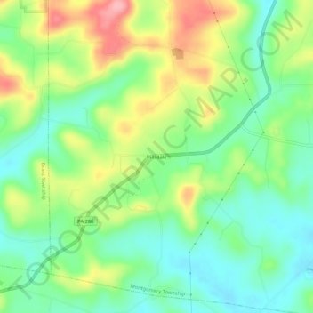 Hillsdale topographic map, elevation, terrain