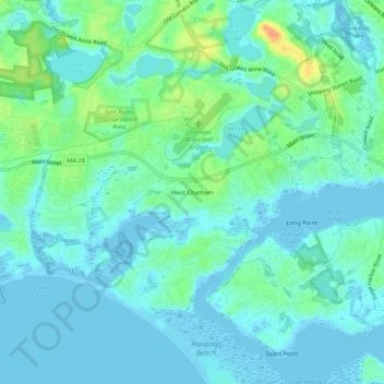 West Chatham topographic map, elevation, terrain