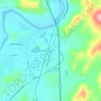 Green topographic map, elevation, terrain