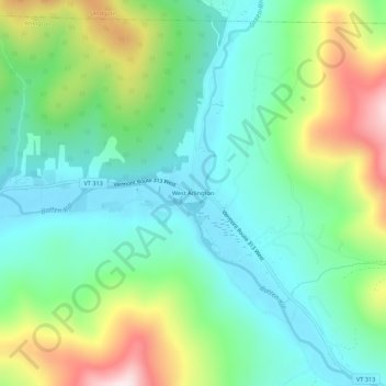 West Arlington topographic map, elevation, terrain