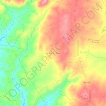Ninho do Açor topographic map, elevation, terrain