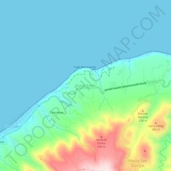 Piano Torre topographic map, elevation, terrain